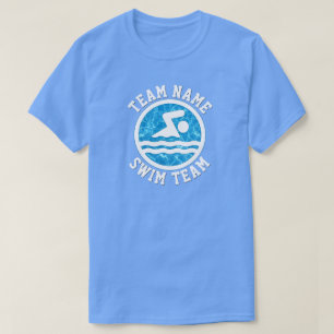 T-shirt Mens Natation & Plongée Custom Swim Nom de l'équip