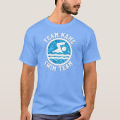 T-shirt Mens Natation & Plongée Custom Swim Nom de l'équip (Devant)