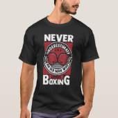 T-shirt Mens Never Underestimate An Old Man Who Loves Boxi (Devant)