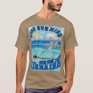 T-shirt Mens New Postage Stamp Ukrainian Farmer Tractor P