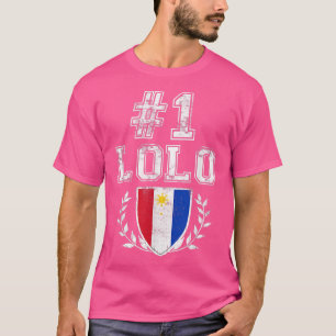 T-shirt Mens Number One Lolo Filipino Grandfather 
