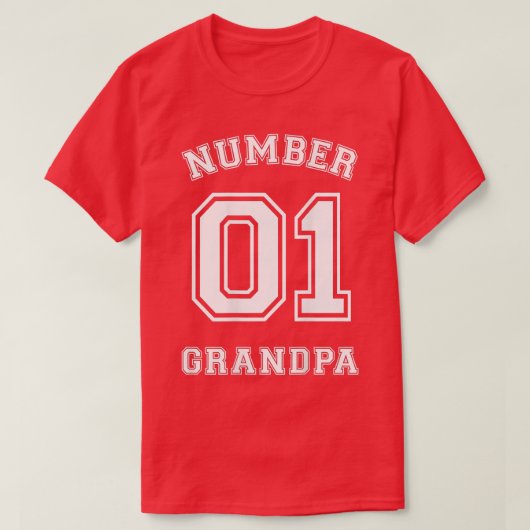 T-shirt Mens Numéro 1 GRANDPA Sports Style Jersey (Design devant)