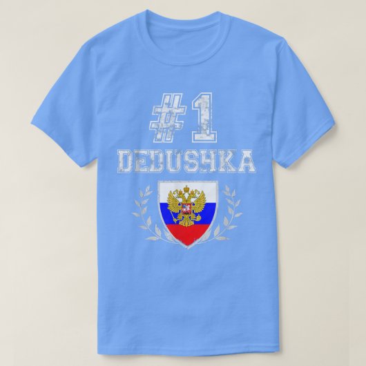 T-shirt Mens Numéro Un Dedushka Grand-père russe  (Design devant)