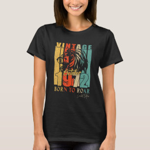 T-shirt Mens Octobre 1972 50 Année Old Limited Edition Lio