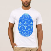 T-shirt Mens Oeufs de Pâques en dentelle bleue (Devant)