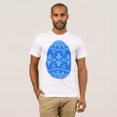T-shirt Mens Oeufs de Pâques en dentelle bleue (Devant entier)