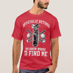 T-shirt Mens Officiellement Retraité Funny Retiring Golf
