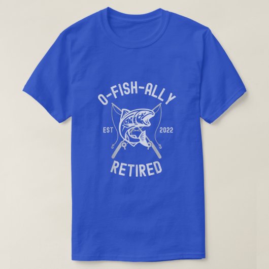 T-shirt Mens OFishAlly Retraité 2022 Pêche Retraite (Design devant)