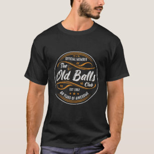 T-shirt Mens Old Balls Club 60 Ans Magnifique 60E Annivers
