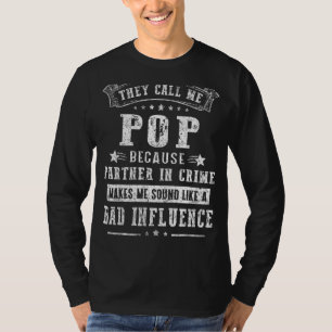 T-shirt Mens On M'Appelle Pop Parce Que Partenaire De Crim
