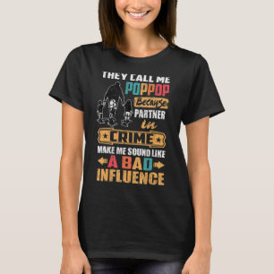 T-shirt Mens On M'Appelle Poppop Parce Que Partenaire Dans
