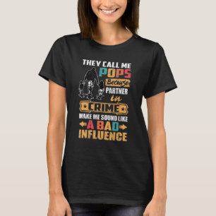 T-shirt Mens On M'Appelle Pops Parce Que Partenaire De Cri