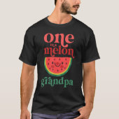 T-shirt Mens One In A Melon Grandpa Cute Watermelon First (Devant)