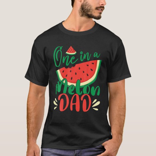 T-shirt Mens One in A Melon Papa Watermelon Anniversaire P (Devant)