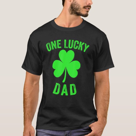 T-shirt Mens One Lucky Papa Jour de la Saint Patrick Daddy (Devant)