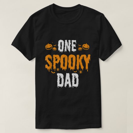 T-shirt Mens One Spooky Papa Father Matching Family Hallow (Design devant)