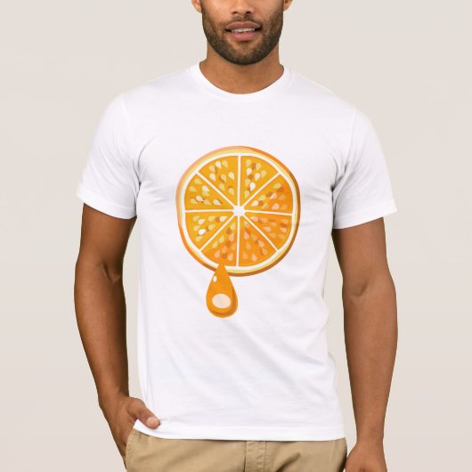 T-shirt Mens Orange frais (Devant)