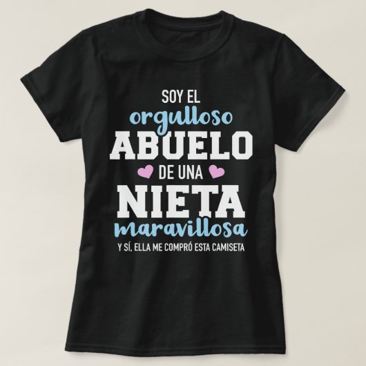 T-shirt Mens Orgulloso abuelo de una nieta maravillosa T-S (Design devant)