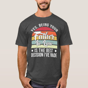 T-shirt Mens Oui, être votre père en droit fille en droit