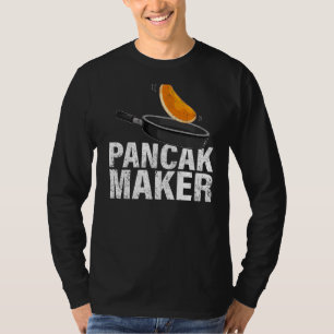 T-shirt Mens Pancake Maker Petit déjeuner Alimentation Pan