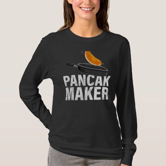 T-shirt Mens Pancake Maker Petit déjeuner Alimentation Pan (Devant)