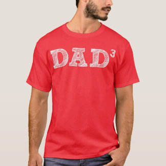 T-shirt Mens Papa3, Trois Enfants, Fête des pères, Père de
