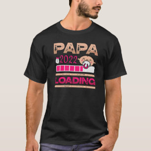 T-shirt Mens Papa 2022 Chargement Bientôt Être Papa Bébé F