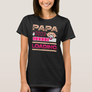 T-shirt Mens Papa 2023 Chargement Bientôt Être Papa Bébé F