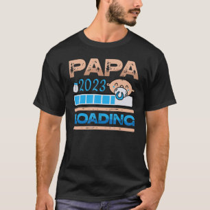 T-shirt Mens Papa 2023 Chargement Bientôt Être Papa Bébé G