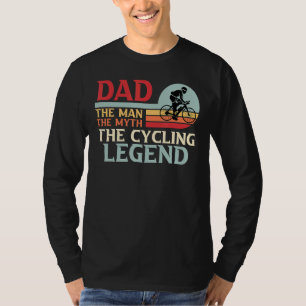 T-shirt Mens Papa A Man The Myth The Bike Légende Cycliste