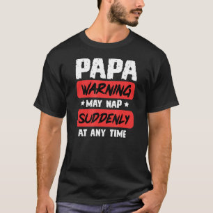 T-shirt Mens Papa Avertissement Peut Tomber Soudainement À