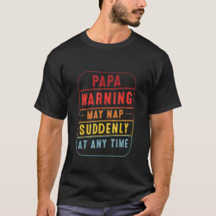 T-shirt Mens Papa Avertissement Peut Tomber Soudainement À