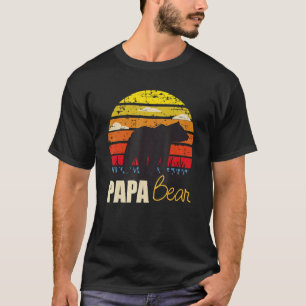 T-shirt Mens Papa Bear Vintage Retro