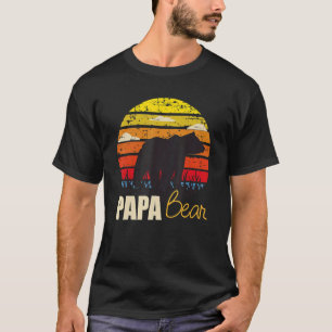 T-shirt Mens Papa Bear Vintage Retro