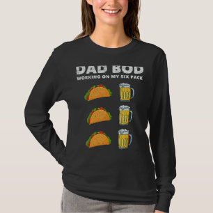 T-shirt Mens Papa Bod Six Back Abs Père Figure Tacos Bee