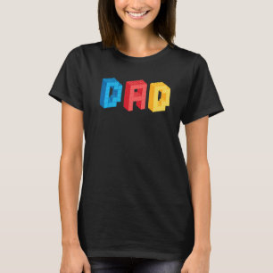 T-shirt Mens Papa Brick Builder Blocs Master Builder Fath