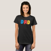 T-shirt Mens Papa Brick Builder Blocs Master Builder Fath (Devant entier)