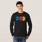 T-shirt Mens Papa Brick Builder Blocs Master Builder Fath (Devant entier)