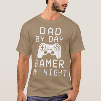 T-shirt Mens Papa By Day Gamer By Night Video Games Lover