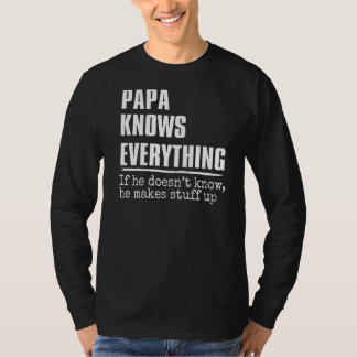 T-shirt Mens Papa connaît tout 60e Fête des pères