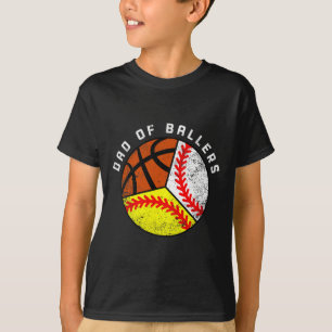 T-shirt Mens Papa De Byllers Fun Bysebyll Softbyll Bysketb