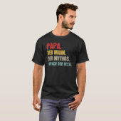 T-shirt Mens Papa Der Mann Der Mythos Simplement Le Meille (Devant entier)