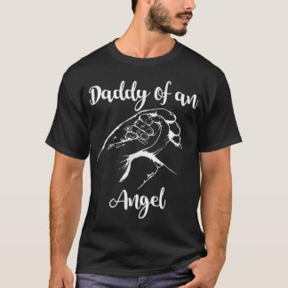 T-shirt Mens Papa D'Un Ange Grossesse Perdre La fausse cou