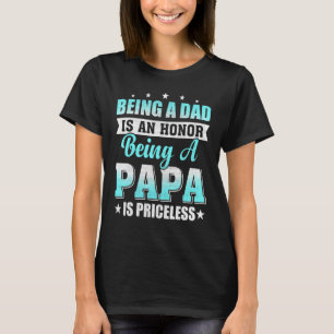 T-shirt Mens Papa Est Un Papa Honneur Papa Est Inestimable