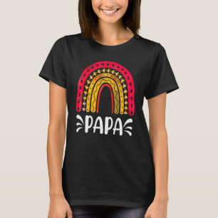 T-shirt Mens Papa For Papa Family Rainbow Graphic