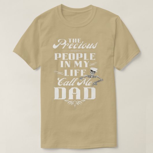 T-shirt Mens Papa graphique avec squelette unise drôle mig (Design devant)
