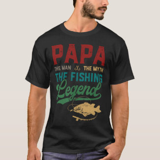 T-shirt Mens Papa Homme Mythe Pêche Légende Pêche Drôle Pê