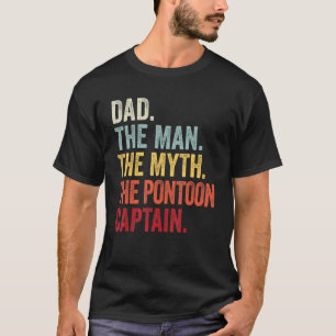 T-shirt Mens Papa Homme Mythe Pontoon Capitaine I Daddy Po