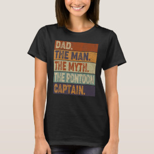 T-shirt Mens Papa Homme Mythe Pontoon Capitaine I Daddy Po