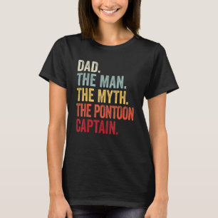 T-shirt Mens Papa Homme Mythe Pontoon Capitaine I Daddy Po
